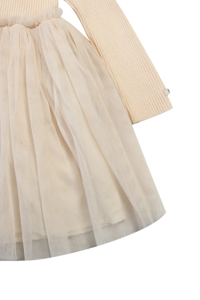Donsje rochie pentru copii cu lână Lotus Dress bej 4043900.98.140