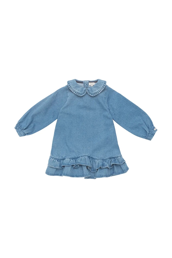 Donsje sukienka dziecięca z bawełną Luus Dress 4108010 niebieski AW25