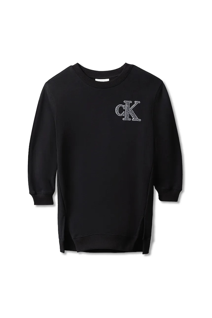 Dievčenské šaty Calvin Klein Jeans IG0IG03009.9BYA čierna AW25