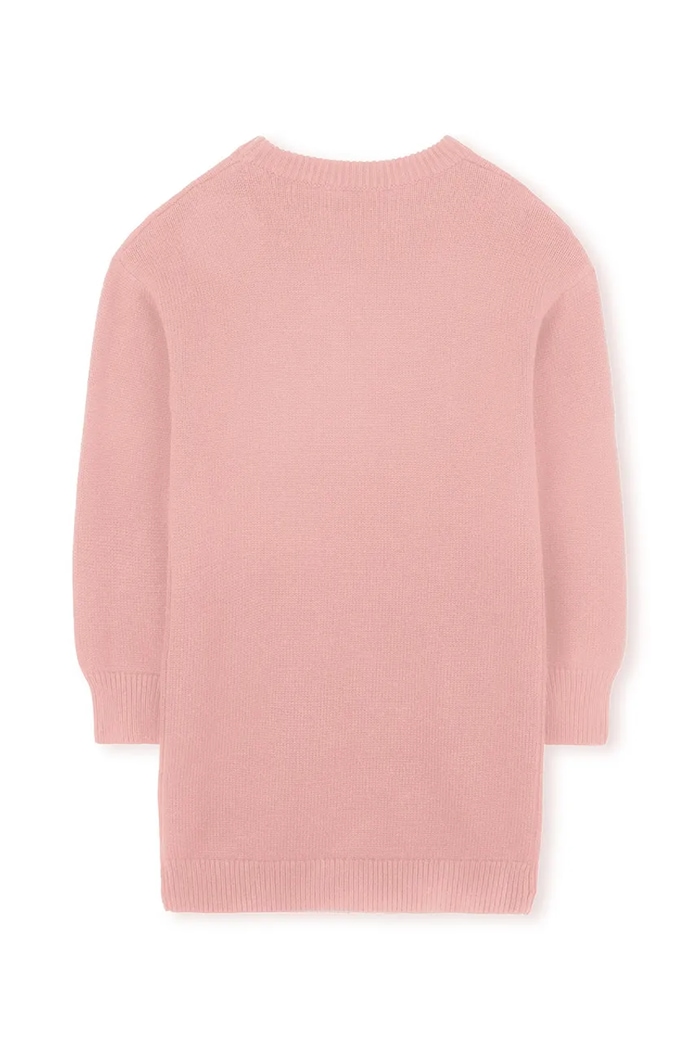 Dětské šaty s příměsí vlny Kenzo Kids K61356.86.108 růžová AW25