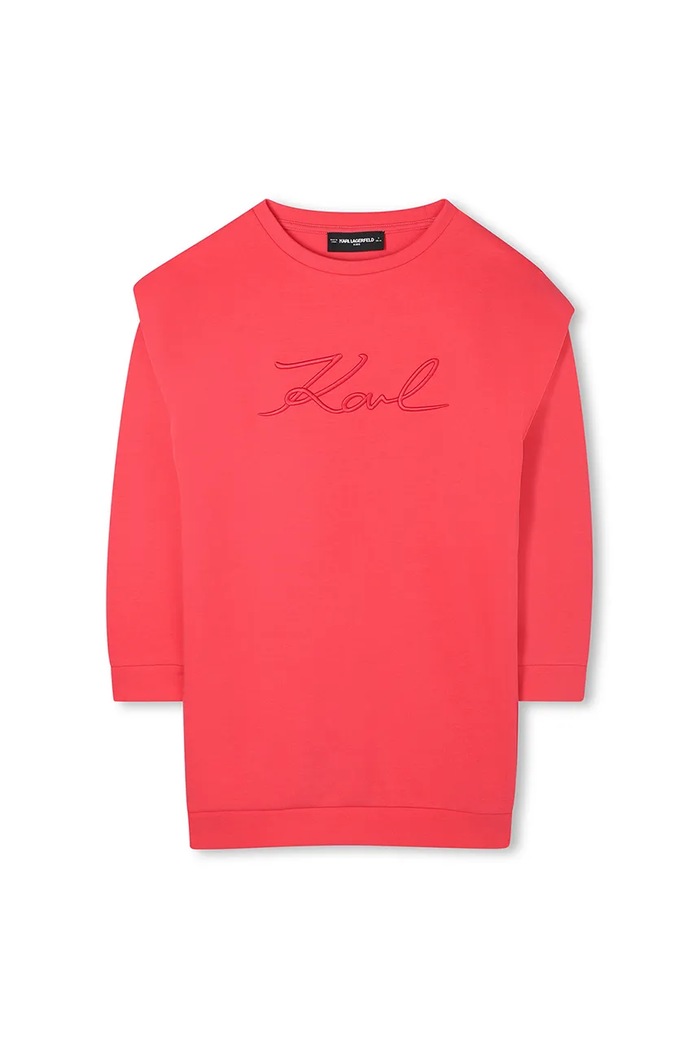 Παιδικό φόρεμα Karl Lagerfeld Z30614.86.108 ροζ AW25