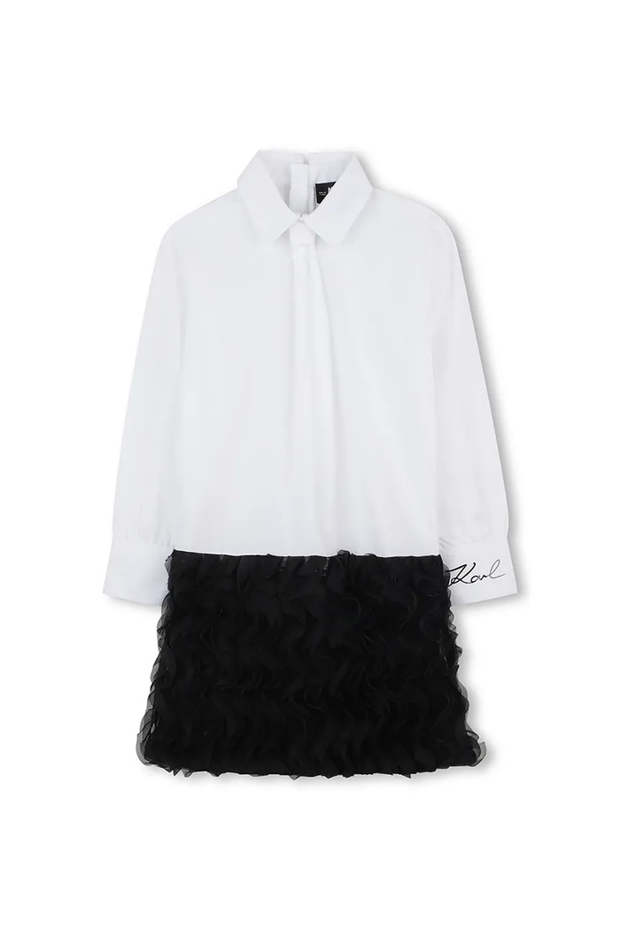 Παιδικό φόρεμα Karl Lagerfeld Z30617.114.150 λευκό AW25