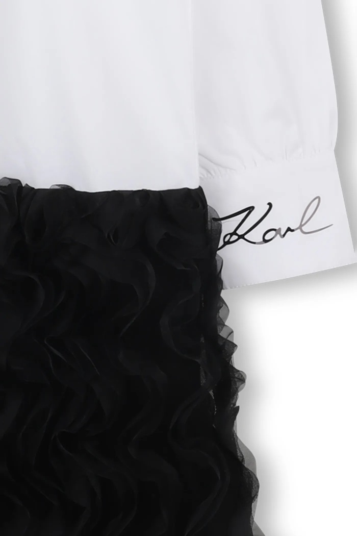 Παιδικό φόρεμα Karl Lagerfeld λευκό Z30617.114.150