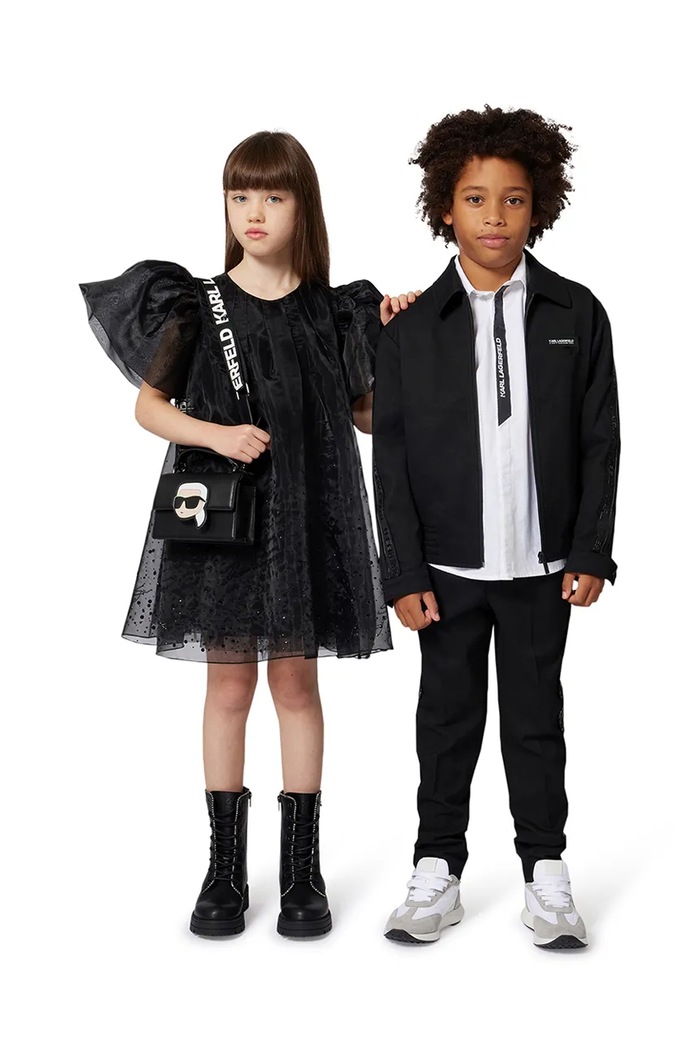 Karl Lagerfeld sukienka dziecięca Z30624.156.162 czarny