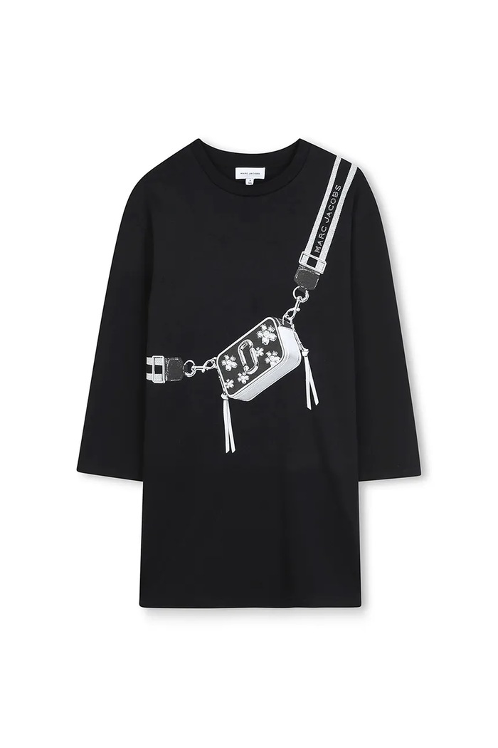 Dětské bavlněné šaty Marc Jacobs mini černá W60598.114.150