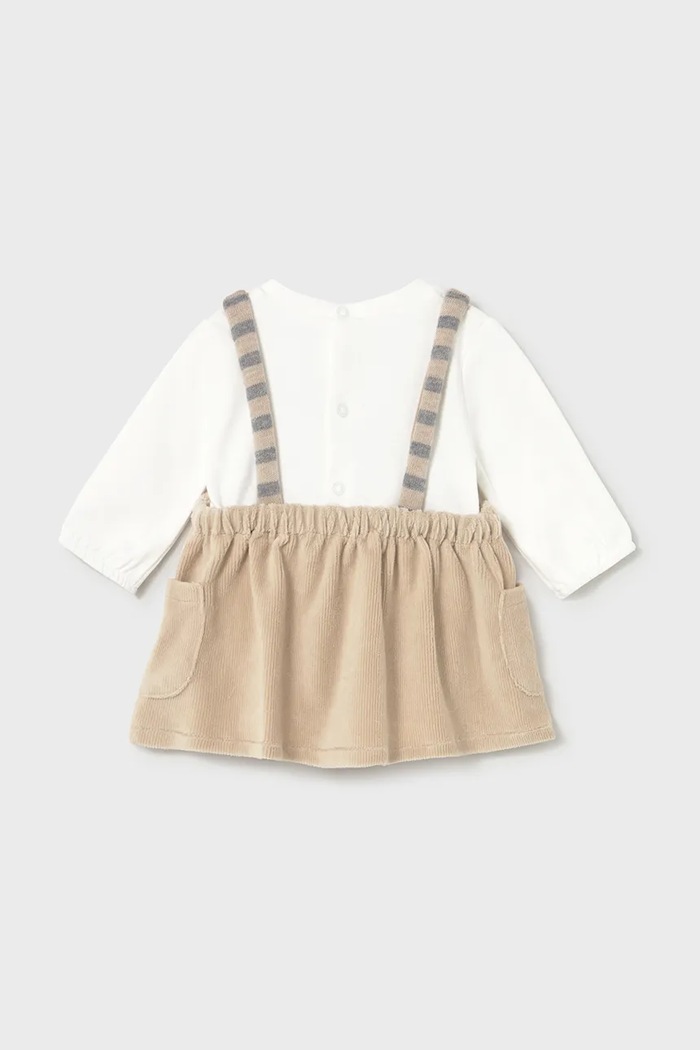 Бебешка рокля Mayoral Newborn 2802.2G.Newborn.9BYA бежов AW25