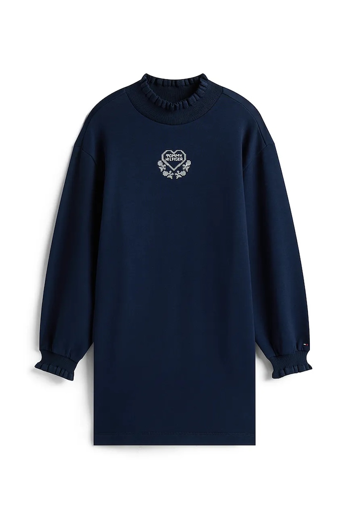 Dievčenské šaty Tommy Hilfiger KG0KG08795.128.176.9BYA tmavomodrá AW25
