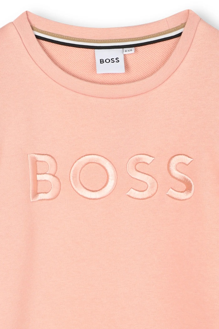 Detské bavlnené šaty BOSS oranžová J52409.156.162