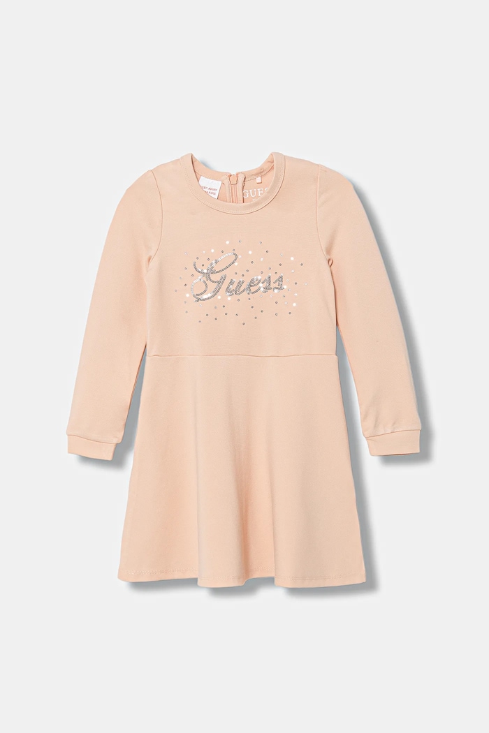 Guess sukienka dziecięca rozkloszowany pomarańczowy K5BK03.KAE30.9BYA