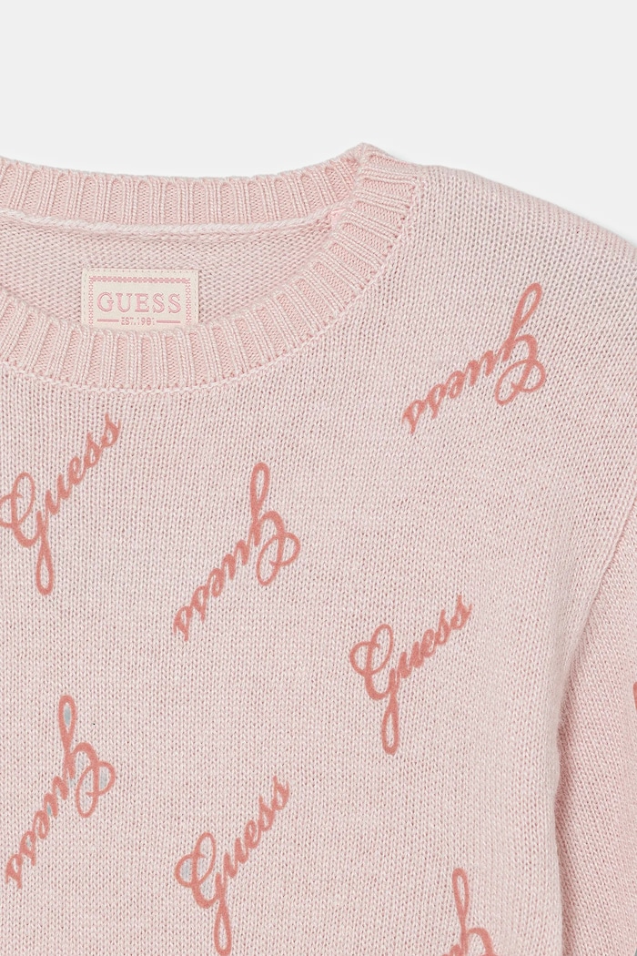 Dievča Detské šaty s prímesou vlny Guess K5BK15.Z0870.9BYA ružová