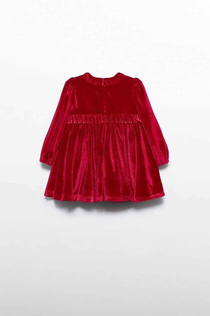 Detské zamatové šaty Abel&Lula 5508.10.Baby.9BYA červená AW25