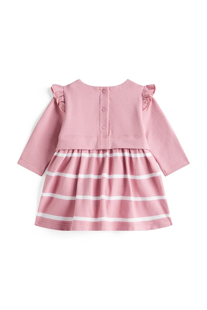Tommy Hilfiger sukienka z bawełną niemowlęca KN0KN02066.9BYA różowy AW25