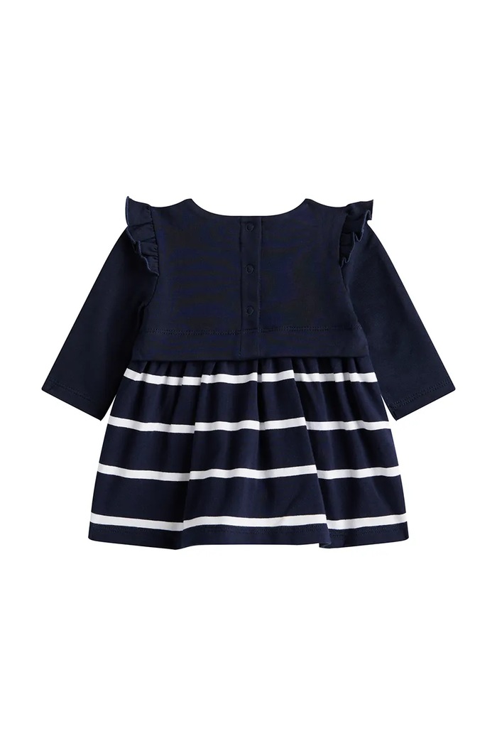 Tommy Hilfiger sukienka z bawełną niemowlęca KN0KN02066.9BYA granatowy AW25