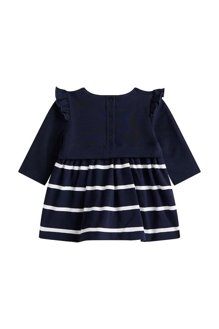 Tommy Hilfiger sukienka z bawełną niemowlęca KN0KN02066.9BYA granatowy AW25