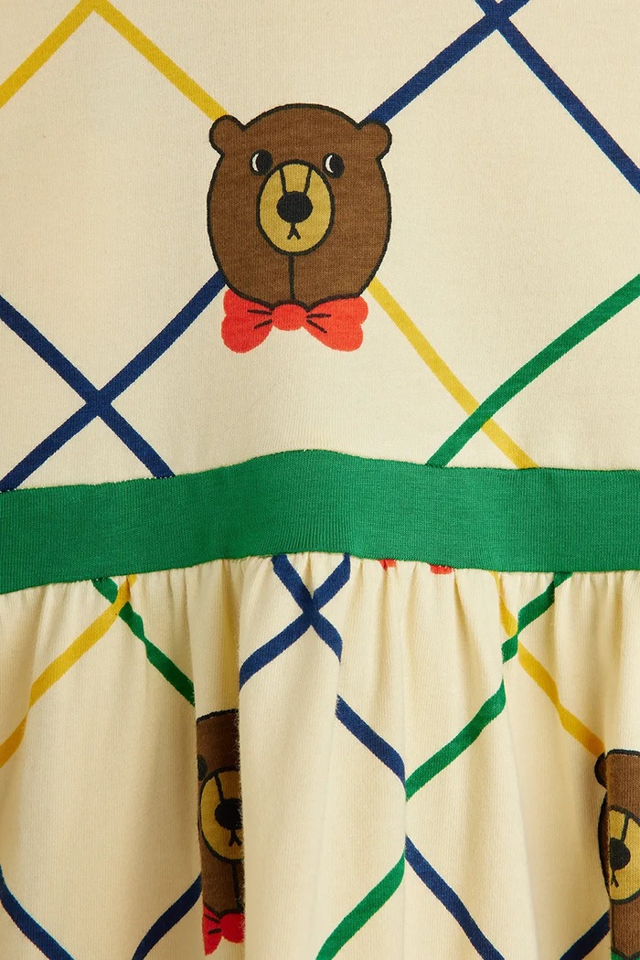 Detské bavlnené šaty Mini Rodini Bear béžová 25750127