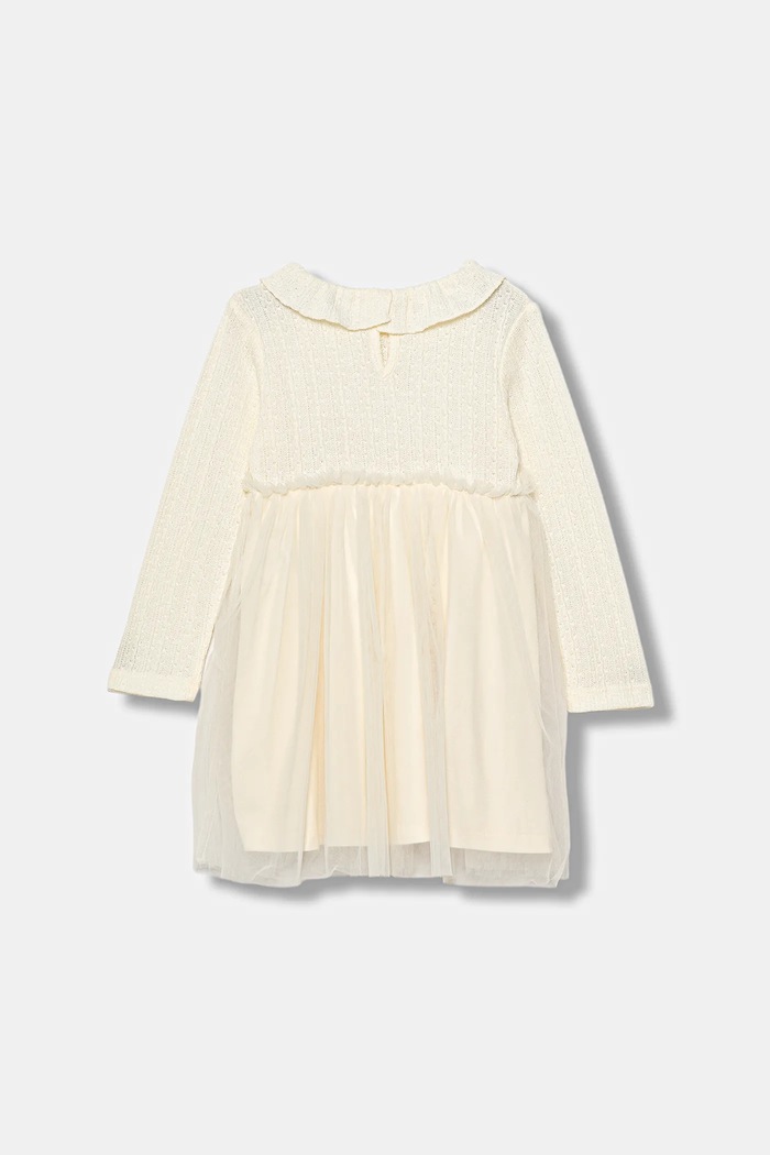 Dívčí šaty United Colors of Benetton 4JACGV02J.P.seasonal béžová AW25