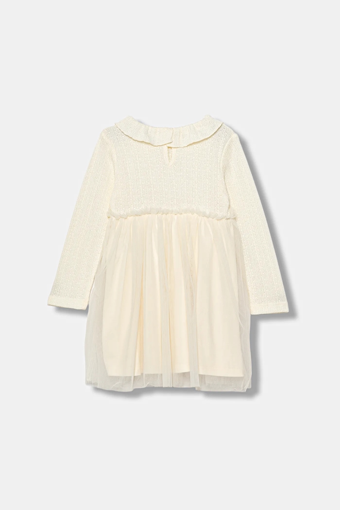 Dívčí šaty United Colors of Benetton 4JACGV02J.P.seasonal béžová AW25