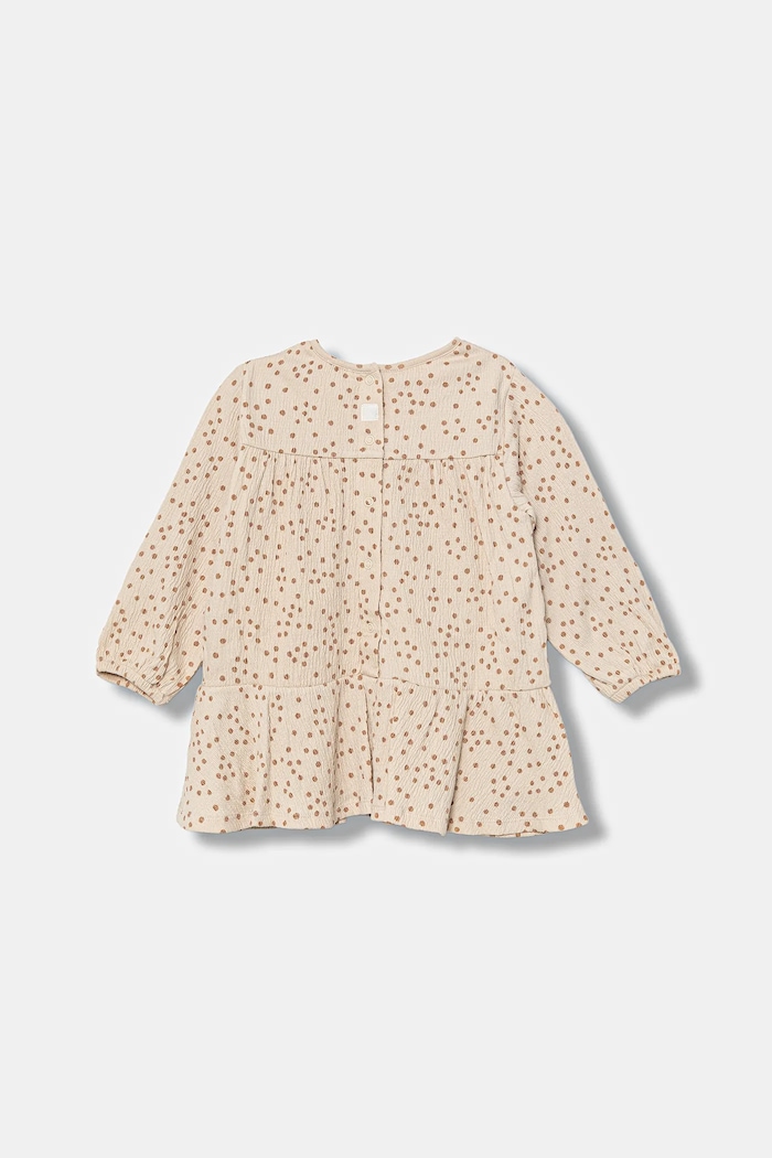 United Colors of Benetton sukienka niemowlęca 35CUAV00M.W.seasonal beżowy AW25