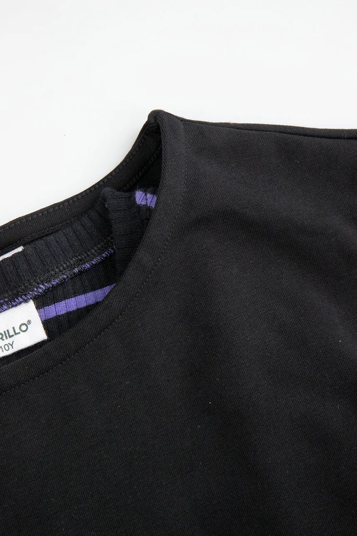 Fete Coccodrillo Rochie de bumbac pentru copii ZC5129101RGJ negru