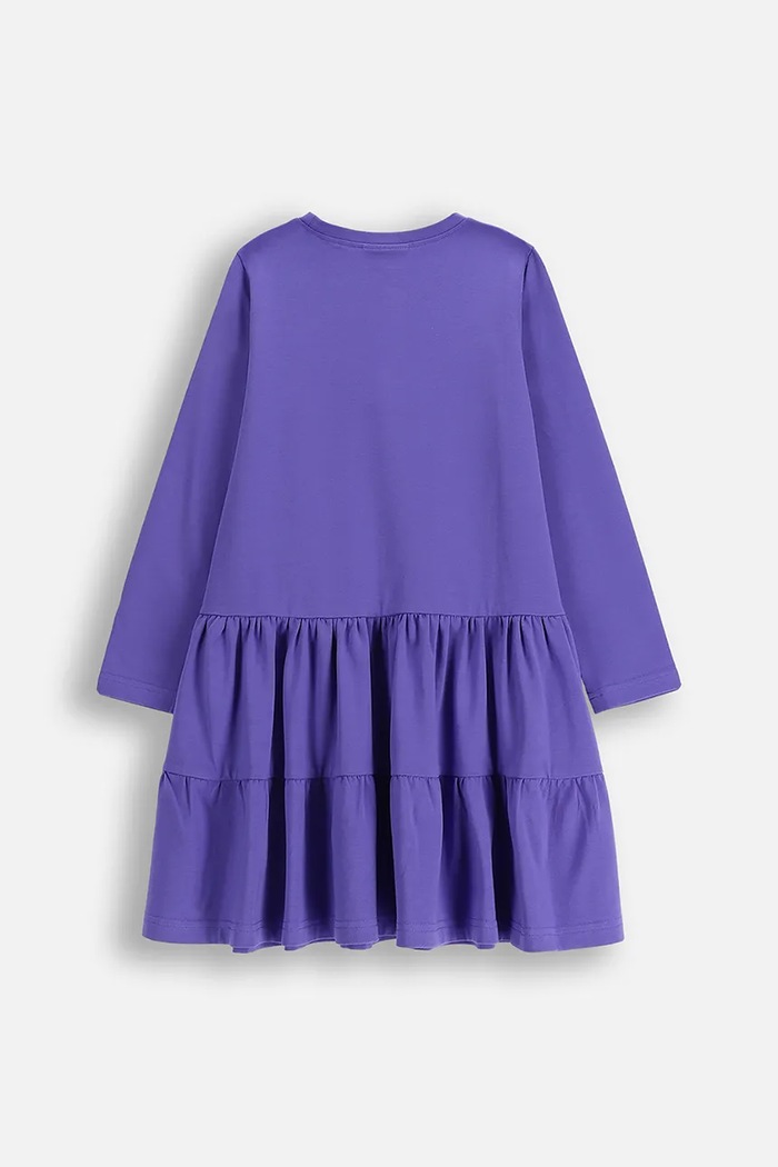 Coccodrillo Rochie de bumbac pentru copii ZC5129102RGK violet AW25