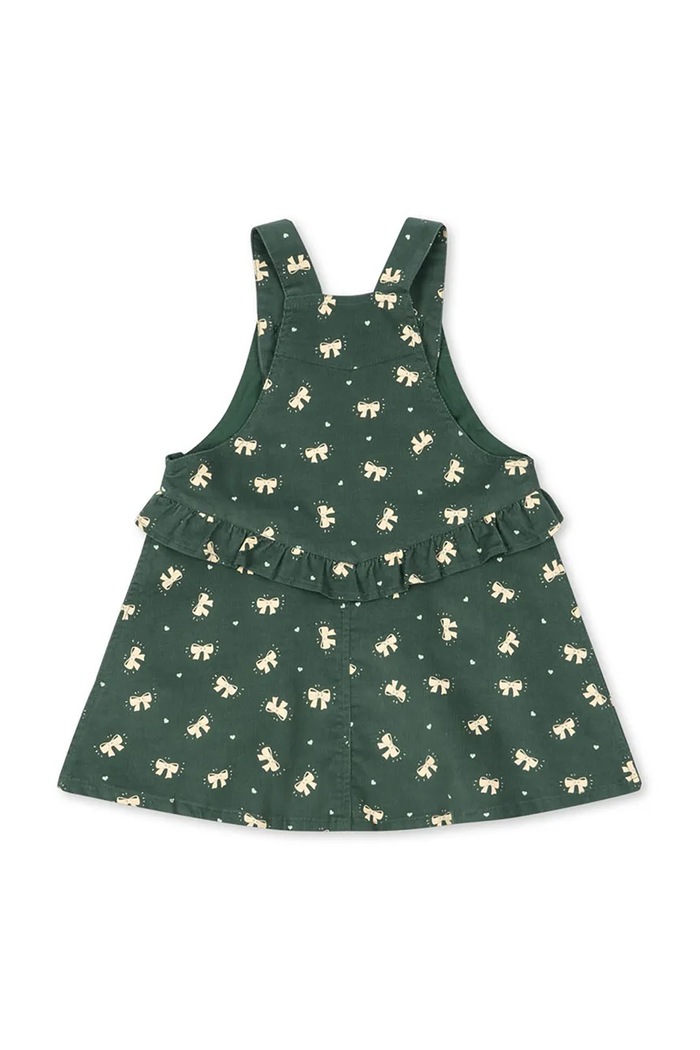 Fete Konges Sløjd rochie din bumbac pentru copii AVERY FRILL OVERALL DRESS GOTS KS104200.9BYA verde