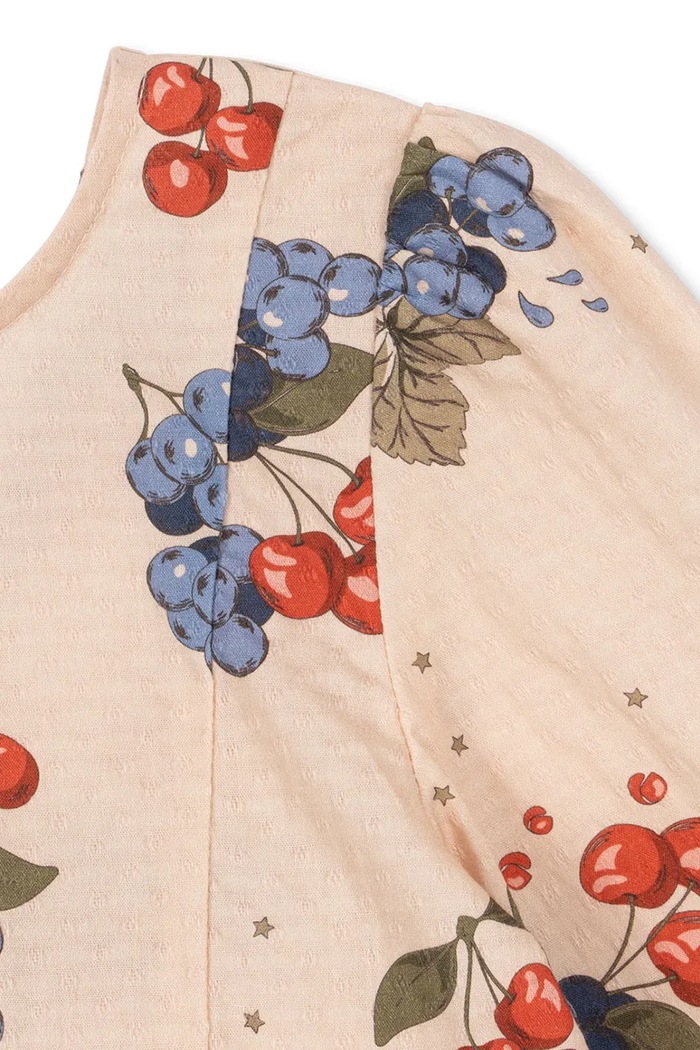 Konges Sløjd sukienka bawełniana dziecięca AVI LS BOW DRESS GOTS beżowy KS104203.9BYA