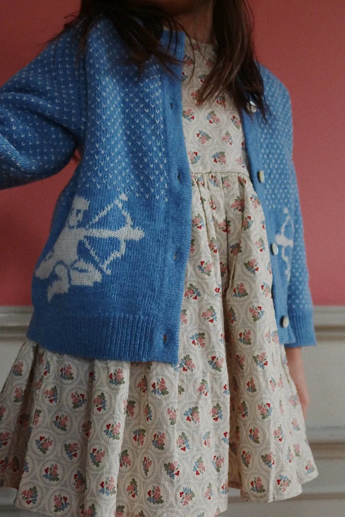 Konges Sløjd sukienka bawełniana dziecięca CIANNA LS BOW DRESS GOTS KS104262.9BYA