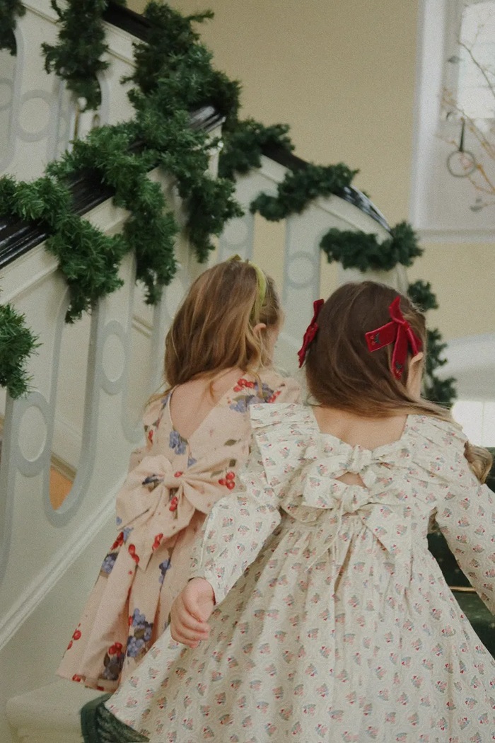 Konges Sløjd sukienka bawełniana dziecięca CIANNA LS BOW DRESS GOTS KS104262.9BYA