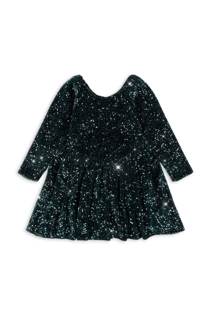 Konges Sløjd sukienka dziecięca VIOLA DRESS KS104464.9BYA zielony AW25