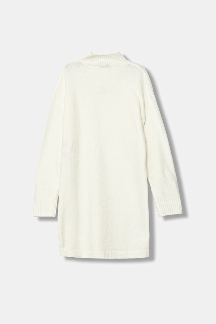 United Colors of Benetton sukienka z domieszką wełny dziecięca 12B9CV007.G.Seasonal beżowy AW25