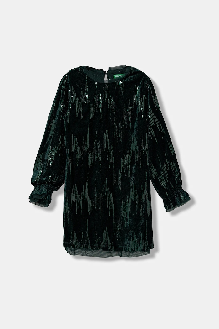 United Colors of Benetton sukienka dziecięca długi zielony 4OZGCV03P.G.Seasonal
