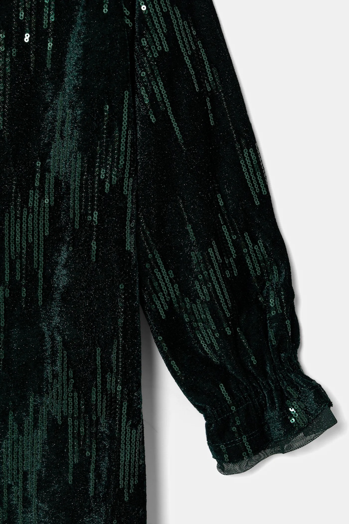 Dziewczynka United Colors of Benetton sukienka dziecięca 4OZGCV03P.G.Seasonal zielony