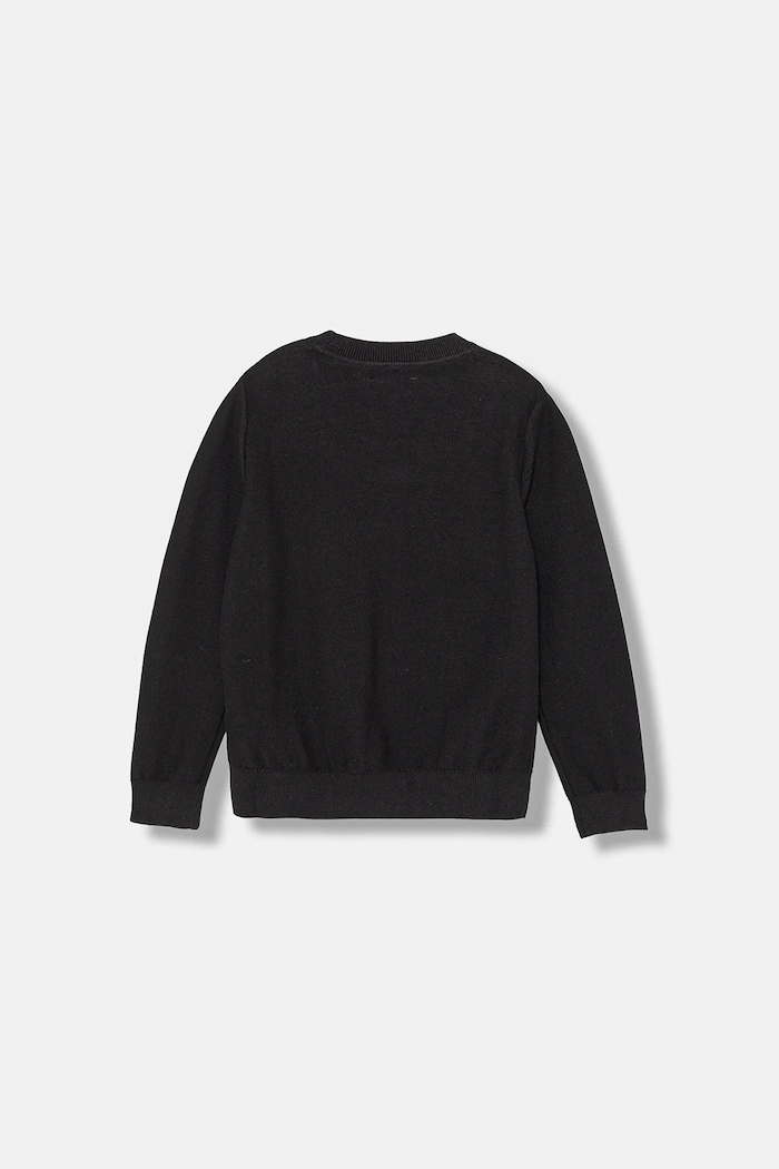 Calvin Klein Jeans sweter bawełniany dziecięcy IB0IB02152.9BYA czarny AW25