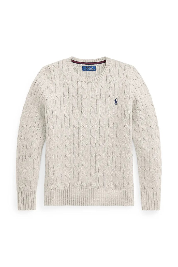 Bavlněný svetr Polo Ralph Lauren 323702674024 bílá AW25