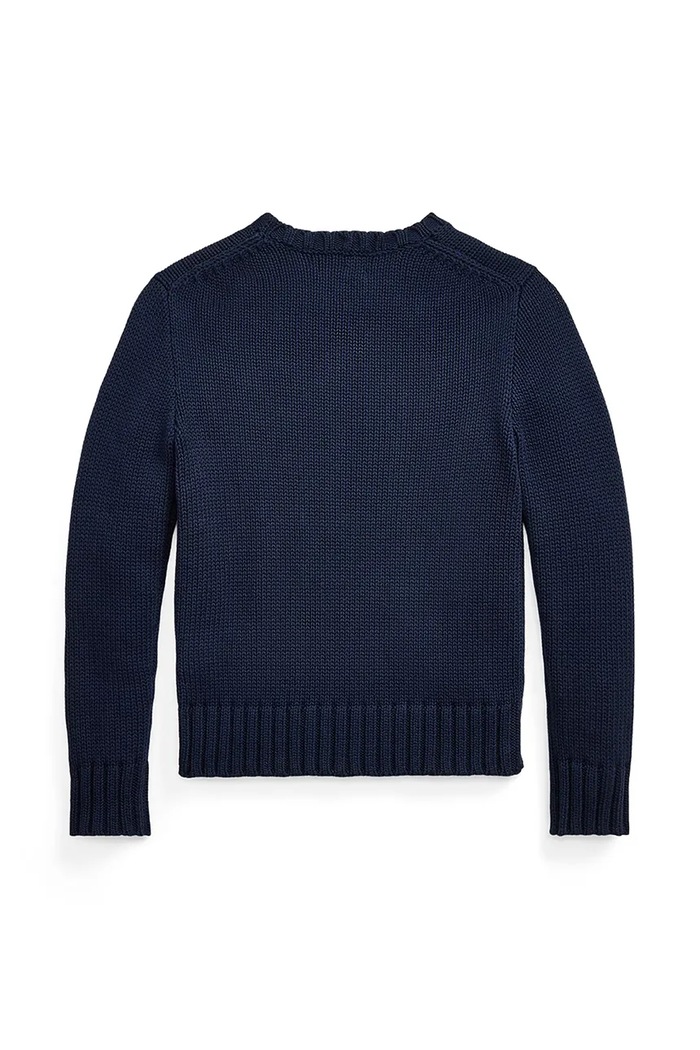Băieți Polo Ralph Lauren pulover de bumbac pentru copii 323668285001 bleumarin