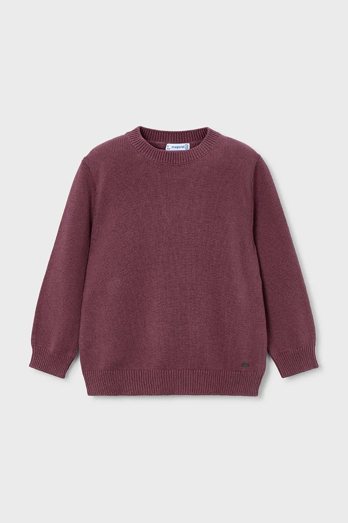 Mayoral pulover de bumbac pentru copii 311.5E.Mini.9BYA burgundia AW25
