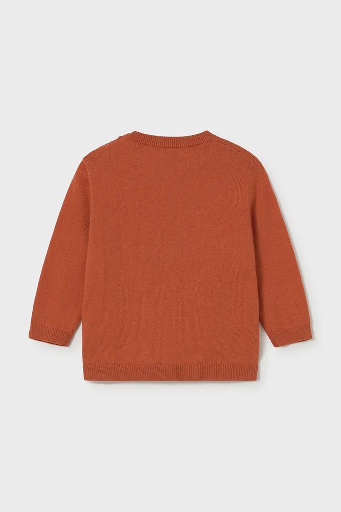 Mayoral sweter z domieszką wełny dziecięcy 2343.3D.Baby.9BYA pomarańczowy AW25