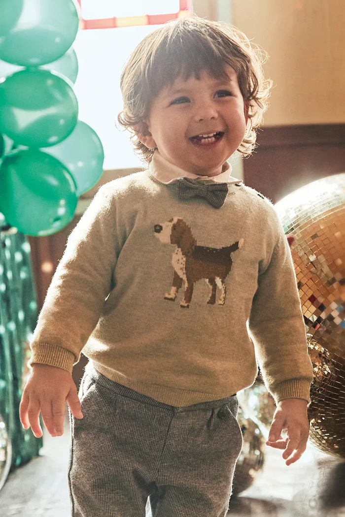 Detský sveter s prímesou vlny Mayoral s prímesou vlny hnedá 2343.3D.Baby.9BYA