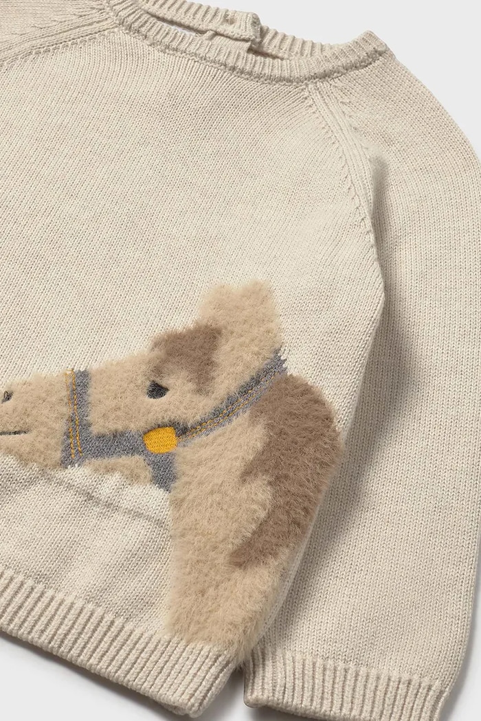 Mayoral sweter z domieszką wełny dziecięcy beżowy 2345.3E.Baby.9BYA