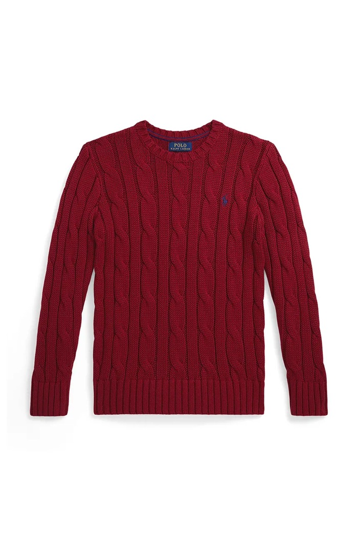 Detský sveter Polo Ralph Lauren bavlna burgundské 323981036001
