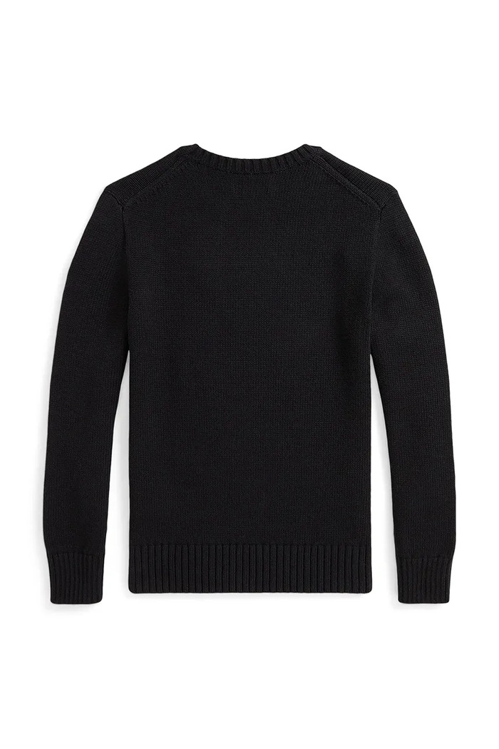 Chlapec Detský bavlnený sveter Polo Ralph Lauren 323981629001 čierna