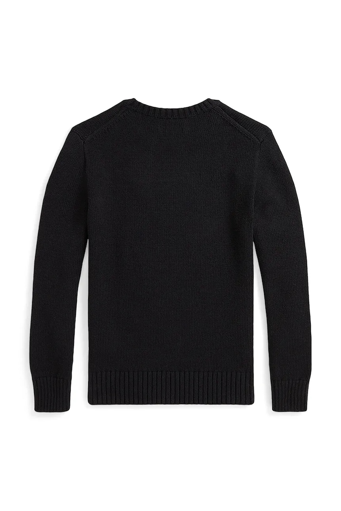 Chlapec Detský bavlnený sveter Polo Ralph Lauren 323981629001 čierna