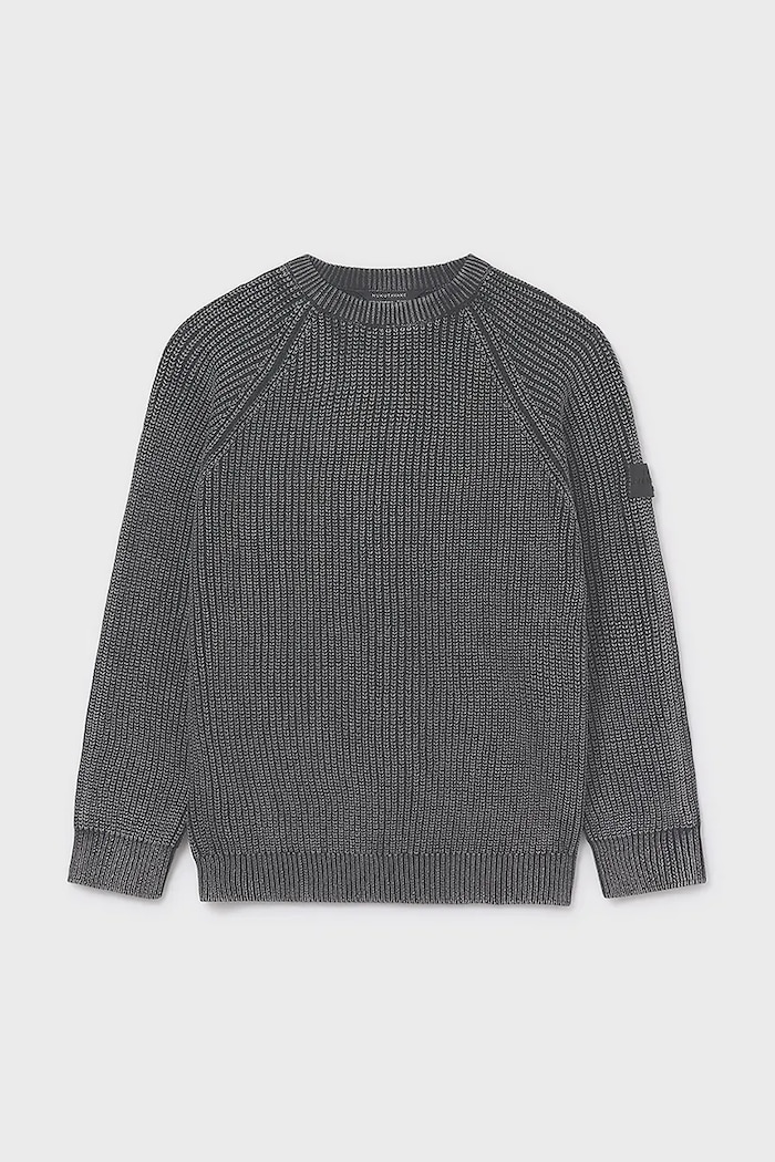 Παιδικό βαμβακερό πουλόβερ Mayoral 7302.7C.Junior.9BYA γκρί AW25