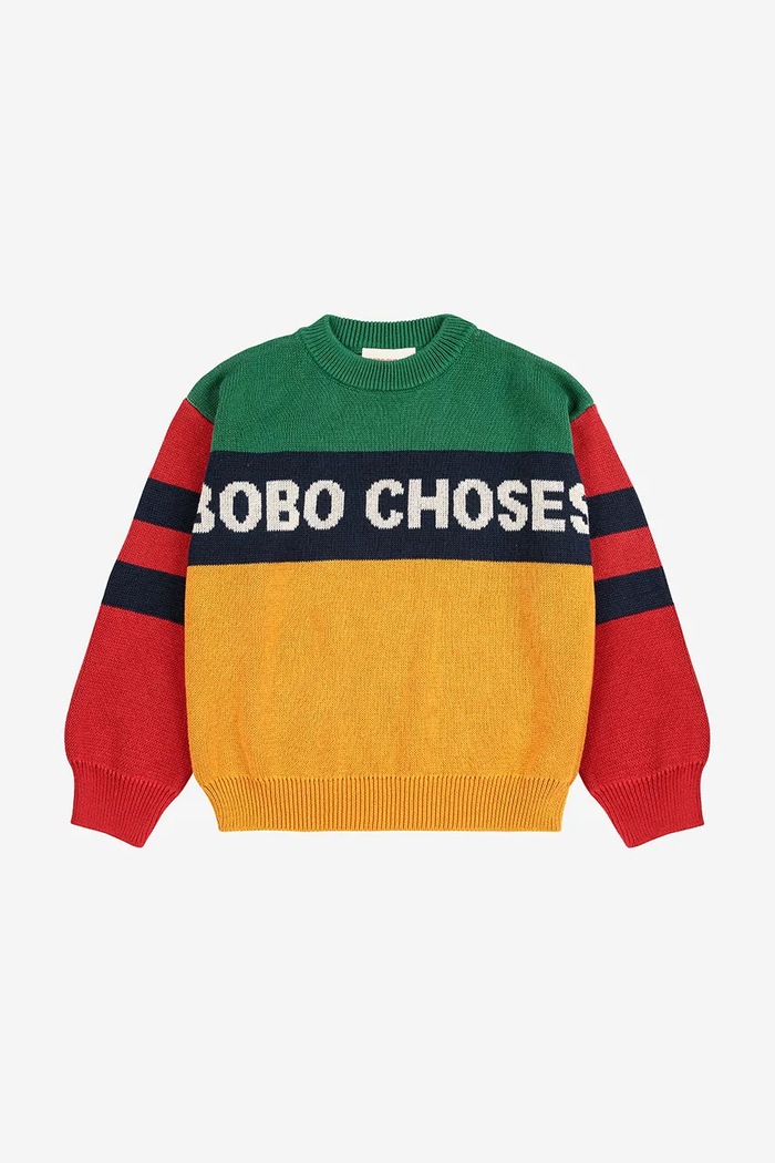 Bobo Choses gyerek pamut pulóver 225AC109 sárga AW25