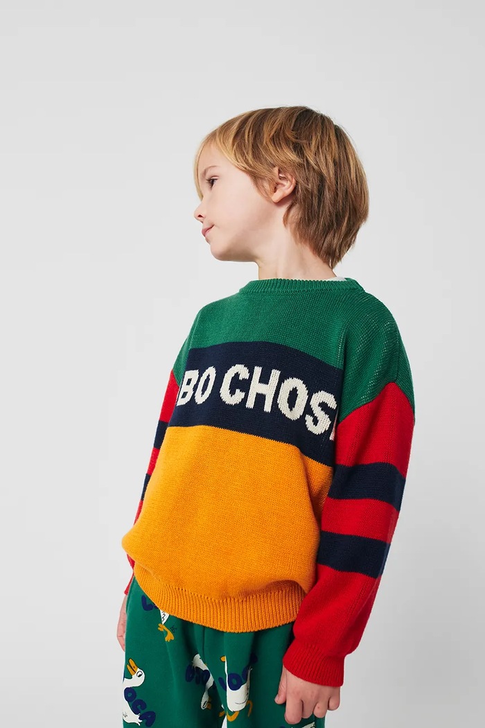 Bobo Choses gyerek pamut pulóver sárga 225AC109