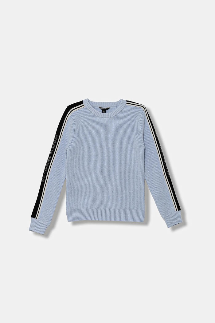 Guess sweter dziecięcy aplikacja niebieski L5BR06.Z3FU0.9BYA