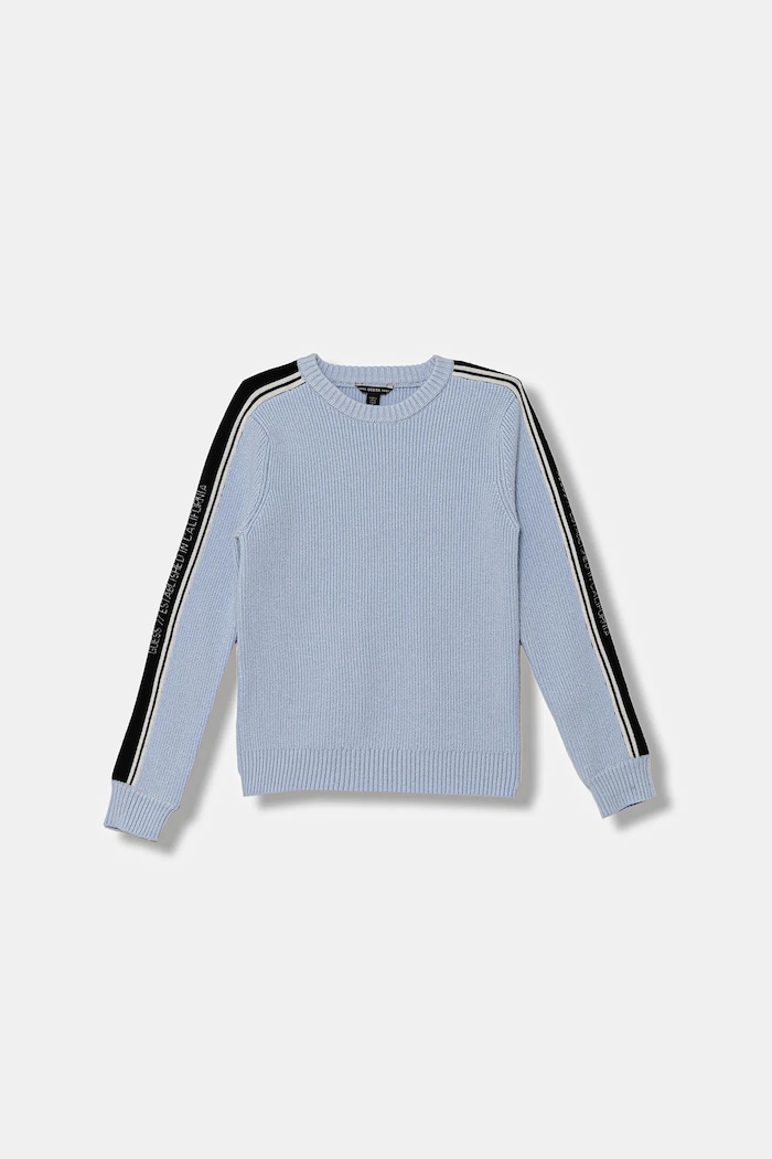 Guess sweter dziecięcy aplikacja niebieski L5BR06.Z3FU0.9BYA