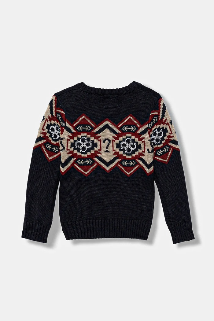 Bavlněný svetr Guess N5BR12.Z2NN0.9BYA námořnická modř AW25