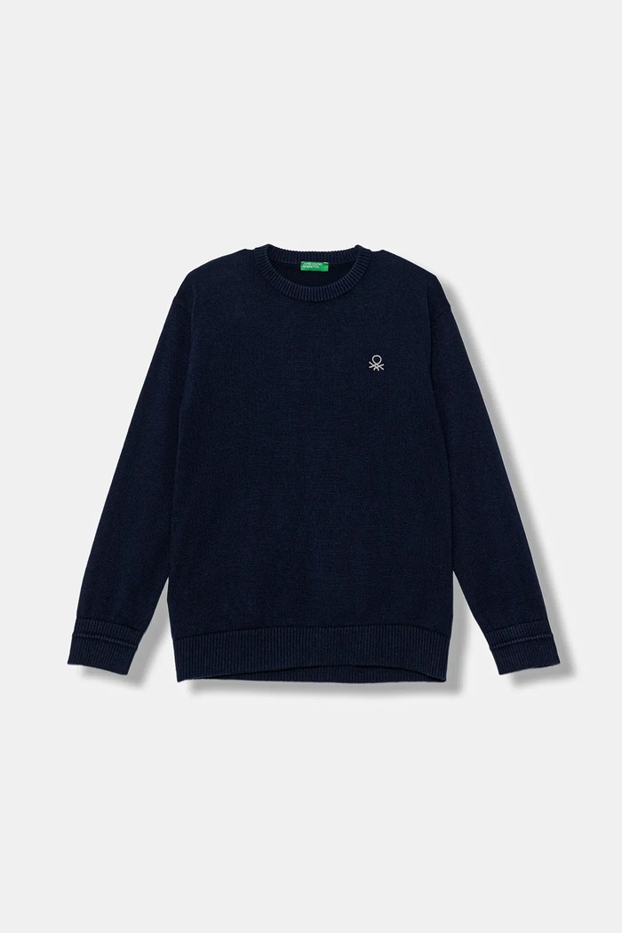 Dětský bavlněný svetr United Colors of Benetton bavlna námořnická modř 120YC108S.G.seasonal
