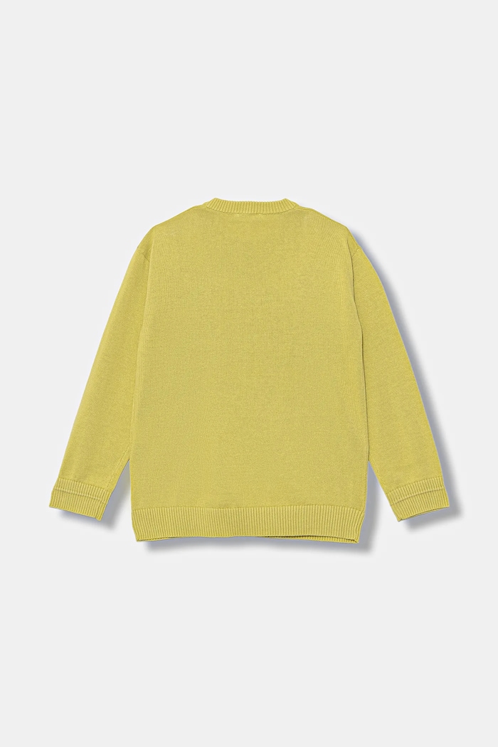 United Colors of Benetton sweter bawełniany dziecięcy 120YC108S.G.seasonal zielony AW25